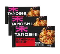 TANOSHI - Ramen Précuites Saveur Bœuf - Nouilles Japonaises Instantanées - Pour 2 Personnes - 360 g