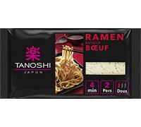 TANOSHI - Ramen Précuites Saveur Bœuf - Nouilles Japonaises Instantanées - Pour 2 Personnes - 360 g