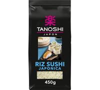 TANOSHI - Riz Sushi Japonica Origine Japon - Grains ronds collants après cuisson · Idéal Sushis & Makis - le paquet de 450g - Le Lot De 4