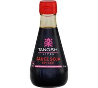 TANOSHI - Sauce Soja Épicée - Saveurs d'Asie en bouteille de 200 ml - Parfait pour vos plats préférés de viande, poisson et légumes. - Lot De 4 - Vendu Par Lot