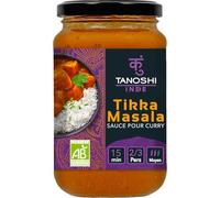 TANOSHI - Sauce Tikka Masala Bio | Savoureuse et onctueuse, parfaite pour vos plats indiens | Le bocaL de 345g | LOT DE 3