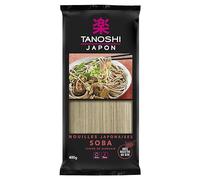 TANOSHI - Soba à Cuire - Nouilles Japonaises - en Farine de Sarrasin - Pour 4 Personnes - Préparation en 4 min - 400 g