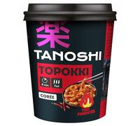 TANOSHI - Topokki Pimenté Corée - Sauce Relevée pimentée - Bâtonnets de Riz - Cup Pratique prêt en 4 Min - 175g