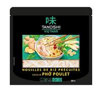 TANOSHI VIETNAM - Nouilles De Riz Précuites Saveur Pho Poulet -Plat Traditionnel Vietnamien Composé de Nouilles de Riz - Bouillon Parfumé, d'Herbes et de Poulet - prêt en 2 min !