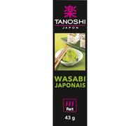 TANOSHI - Wasabi Japonais - Fort · Condiment Japonais · Prêt à Consommer · À Base de Raifort Japonais · Format Tube Pratique - Le Tube de 43g - Le Lot De 4