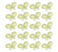 TANOSII Lot de 20 strass en alliage de zinc en forme de papillon en forme de goutte d'eau pour bijoux, travaux manuels, vêtements, chaussures, costumes, vêtements, voiture, sortie d'air, jaune moka