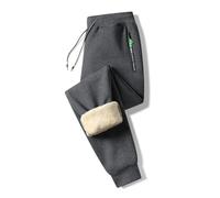 Tansozer Pantalon de Jogging survêtement pour Homme Chaud Doublé de Polaire Pantalon de Sport Décontracté en Coton avec Poches Cordon Gris Foncé1909 L