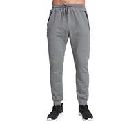 Tansozer Pantalon Jogging Homme Jogger Pantalon Survetement Homme Sportswear Sport Coton Training Pantalon Sudation Running Pants Gris XL