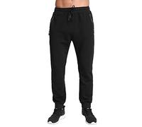 Tansozer Pantalon Jogging Homme Jogger Pantalon Survetement Homme Sportswear Sport Coton Training Pantalon Sudation Running Pants Noir 2XL
