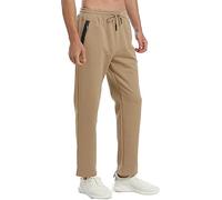 Tansozer Pantalon Jogging Homme Pantalon Survetement Homme Coton Sport Bas de Jogging Homme Pantalon Sudation Jogger Training Pants Pantalon Running Homme Khaki M