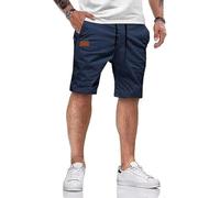 Tansozer Short Homme Ete Bermuda Cargo Léger Respirant Chino Shorts pour Hommes Decontracté Casual Court Cotton avec Poches Bleu Paon XL