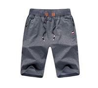 Tansozer Short Homme Sport Running Ete Short Hommes DE Gris M