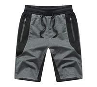 Tansozer Short Sport Homme Ete Sport Running Jogging Short Gris M
