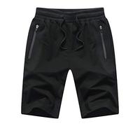 Tansozer Short Sport Homme Ete Sport Running Jogging Short Noir S