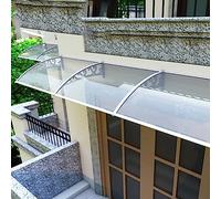 Tanspaent Doo Auvent de 2,5 mm d'épaisseur pour police, protection UV et ain, 100 x 250 cm, bouclier résistant aux intempéries pour la maison