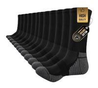 TANSTC 6 Paires Chaussette Homme femme Sport Résistantes, Chaussettes Hautes Homme, AntidéRapante Respirant RandonnéE Chaussettes Pour Football Basketball Velo Trekking Aptitude, Noir S 35-38