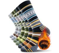 TANSTC Chaussettes Homme Femme 43-46 Chaussette Antidérapante Respirant de Randonnée en Laine Mérinos, Chaussettes Hautes Sports Homme Femme, 3 Paires Multicolore