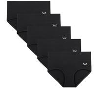 TANSTC Culotte Femme Coton Taille Haute sous-vêtement Shorties Ventre Plat Slip Doux Lot de 5, Cadeau pour Une Femme ou Une Fille, L