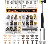 Tanstic 69 ensembles 14mm 18mm 4 couleurs rondes ensembles d'accrochage magnétique, y compris les fermures à bouton magnétique accrochages en cuir magnétique avec outil de bouton magnétique