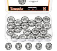 Tanstic 693ZZ Lot de 24 roulements à billes rainurés en acier au carbone pour skateboards, imprimantes 3D, moteurs (acier au carbone, 627ZZ-24 pièces)