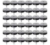 Tanstic Assortiment de 56 patins ronds en feutre noirs de 3,8 cm, 2,8 cm, 2,8 cm, 2,3 cm, 2,3 cm, 2,1 cm, 2,1 cm, 2,8 cm pour pieds de meubles, chaises, tables (28 mm)