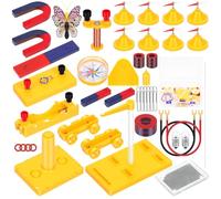 Tanstic Kit d'aimants scientifiques 53 pièces - Kit d'expérimentation de physique avec électroaimant - Kit scientifique pour l'éducation et l'expérience scientifique