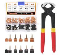 Tanstic Lot de 30 paires d'embouts de rechange pour chaussures à talons hauts pour femme avec pince à talon de 15,2 cm, 9 x millimètre, 10 x, 10,5 x millimètre, embouts noirs