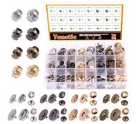 Tanstic Lot de 72 boutons pression magnétiques ronds de 14 mm et 18 mm 4 couleurs - Fermoirs magnétiques solides double face en cuir pour vêtements, vestes, jeans, bracelets, loisirs créatifs