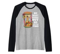 Tant de livres mais si peu de temps - T-shirt pour lecteurs de vers de bibliothèque Manche Raglan