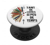 Tant De Livres Si Peu De Temps Cadeau Lecture Livre Original PopSockets PopGrip Adhésif