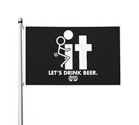 Tant Pis, Buvons De La Bière Drapeaux De Maison Suspendre Drapeaux Décoratif Bannières 90X150Cm Pour Toutes Les Saisons Anniversaires Fêtes