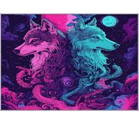 TANTANICAL Tapis Salon Loup 150x150, Tapis Chambre Tentacules de Pieuvre pour Decoration Maison, Doux, Lavable, Poil Ras, Antiderapant (N23)