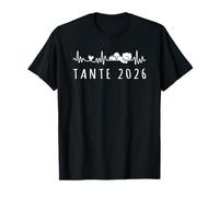 Tante 2026 Rythme de Coeur Grossesse annoncer T-Shirt