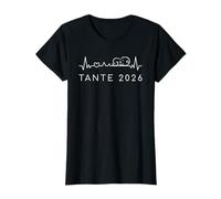 Tante 2026 Rythme de cœur avec bébé annoncer la Grossesse T-Shirt