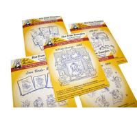 Tante Martha de Fer sur Les Motifs de Transfert pour Couture, Broderie ou Tissu Peinture, Mignon Vintage Animal Patterns pour torchons ou matelassé, Lot de 5