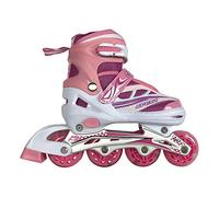 Tante Tina Rollers pour Enfants/Adolescents, à Taille réglable - Rouleau Luminous - Rose L (38-41)