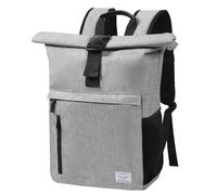 TANTOMI Grand sac à dos d'écolier pour homme et femme - Grand compartiment multiple avec compartiment pour ordinateur portable de 15,6" - Unisexe - Pour le travail quotidien, 1 à 2 gris, 30 x 45 x