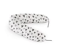 Tanuki Coussin d'allaitement multifonction, allaitement, grossesse, déhoussable, lavable et portable Motif cœur ergonomique et doux