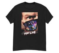 TANUVJXK They Live (1988) t-Shirt Black 3XL
