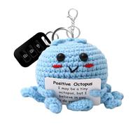 Tanxemery Animaux au crochet positifs, jouet, avec carte de motivation, figurine de jeu inspirante, pour femmes, hommes, enseignants, étudiants, filles, amis - Cadeau créatif