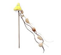 Tanxemery Jouet de pêche pour chat, en forme de nourriture, canne interactive avec clochette pour simulation de chasse pour l'exercice et l'occupation