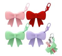Tanxemery Porte-Clés Munis D'Un Porte-Rouge À Lèvres | Anneau en silicone portable anti-perte | Support Porte-Clés Pour Baume À Lèvres - Pour Femmes Filles Enseignant Voyage Porte-Monnaie Sacs