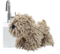 Tanxemery Serviette À Main en Chenille, Tissu Chenille Doux Et Séchage Rapide, Pouf De Séchage Mains en Forme De Chien Mignon, pour Femme Enfant Salle De Bain Voiture Maison Hôtel Dortoir Appartement