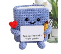 Tanxier Crochet aux Messages Positifs - en Tricot Mignonne et Drôle Inspirée du Livre Positif - Décoratif Tricoté Collection Mignon pour Homme Famille Amis Collègues Bureau Anniversaire Nouveau