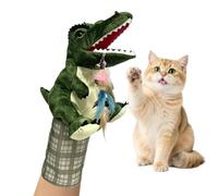 Tanxier de Lutte pour Chat Marionnette à Main Boxe Peluche Dinosaure | de lutte en peluche pour chaton Enrichissement Exercice Entraînement Amusement Anti-Ennui Intérieur