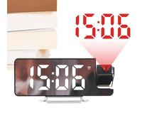 Tanxier Horloge Projecteur - Projection d'Horloge Numérique au Plafond - Thermomètre Intelligent avec Minuterie d'Assombrissement Automatique pour Salon École Domicile Adultes Gros Dormeurs Bureau