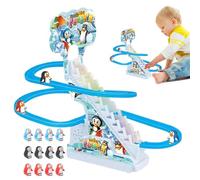 Tanxier Jeu de Course de Pingouins, Jouet pour Monter Les escaliers,Mignons Pingouins Qui montent Les escaliers | Jouet de Piste de Montagnes Russes Musicales Amusantes pour garçons Filles âgés de 3
