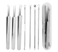 Tanxier Kit d'extracteur Comédone, kit de dissolvant Comedone,Kit de nez popping 7x Pimple | Têtises de cueillette de pores de nez sale outil de retrait pour le visage whitehead