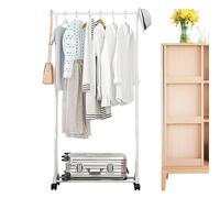 Tanxier Portant Vêtements,Support Veste À Roulettes - Organisateur Multifonctionnel pour Chambre Buanderie Garage Chambre Bébé Dortoir Placard Salle de Bain Commerciale