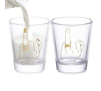 Tanxier Verres À Vin ée Et | Design Drôle avec Empreinte d'Alliance Pour age - Verres À Whisky Collection Pour Noël Fête De Noces Barbecue,Réunion Familiale Cérémonie